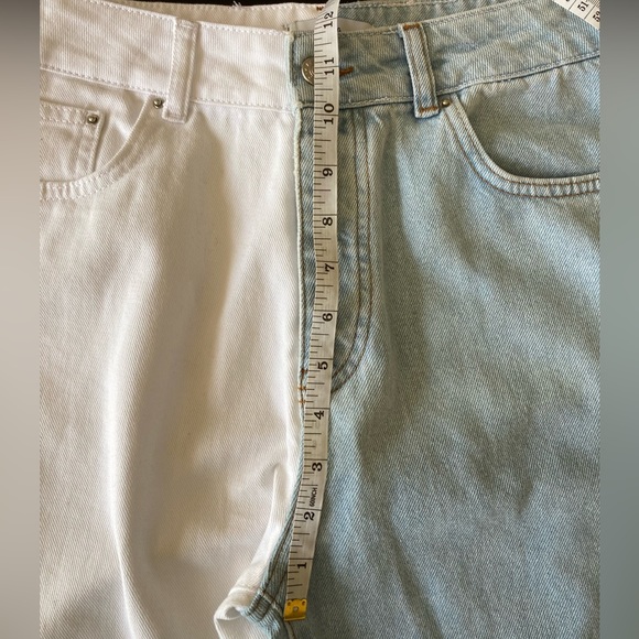 NWT Color block Adika Jeans White and Light Blue Women Size L - Picture 9 of 12